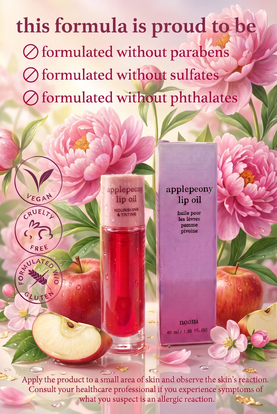 NOONI APPLEPEONY LIP OIL 40ML