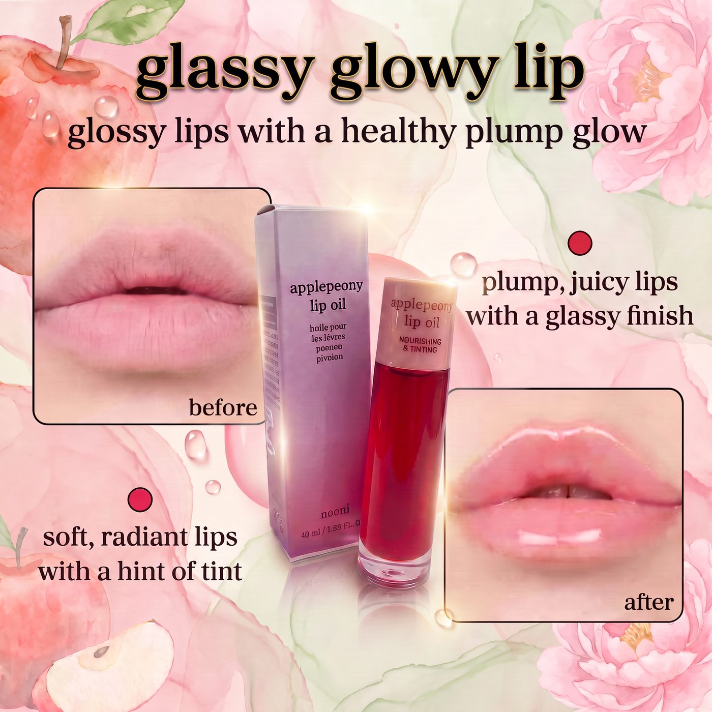 NOONI APPLEPEONY LIP OIL 40ML