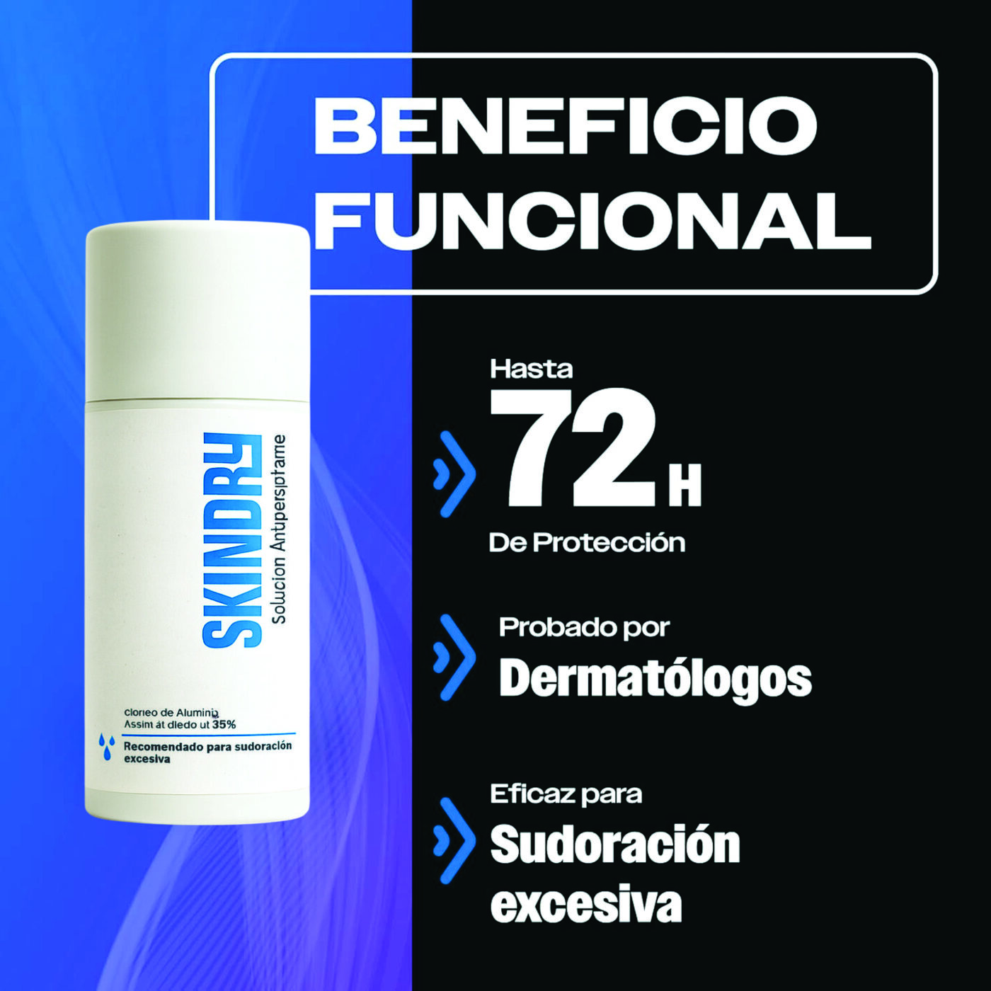 SKINDRY SOLUCIÓN ANTITRANSPIRANTE 120ML TAPA CUADRADA