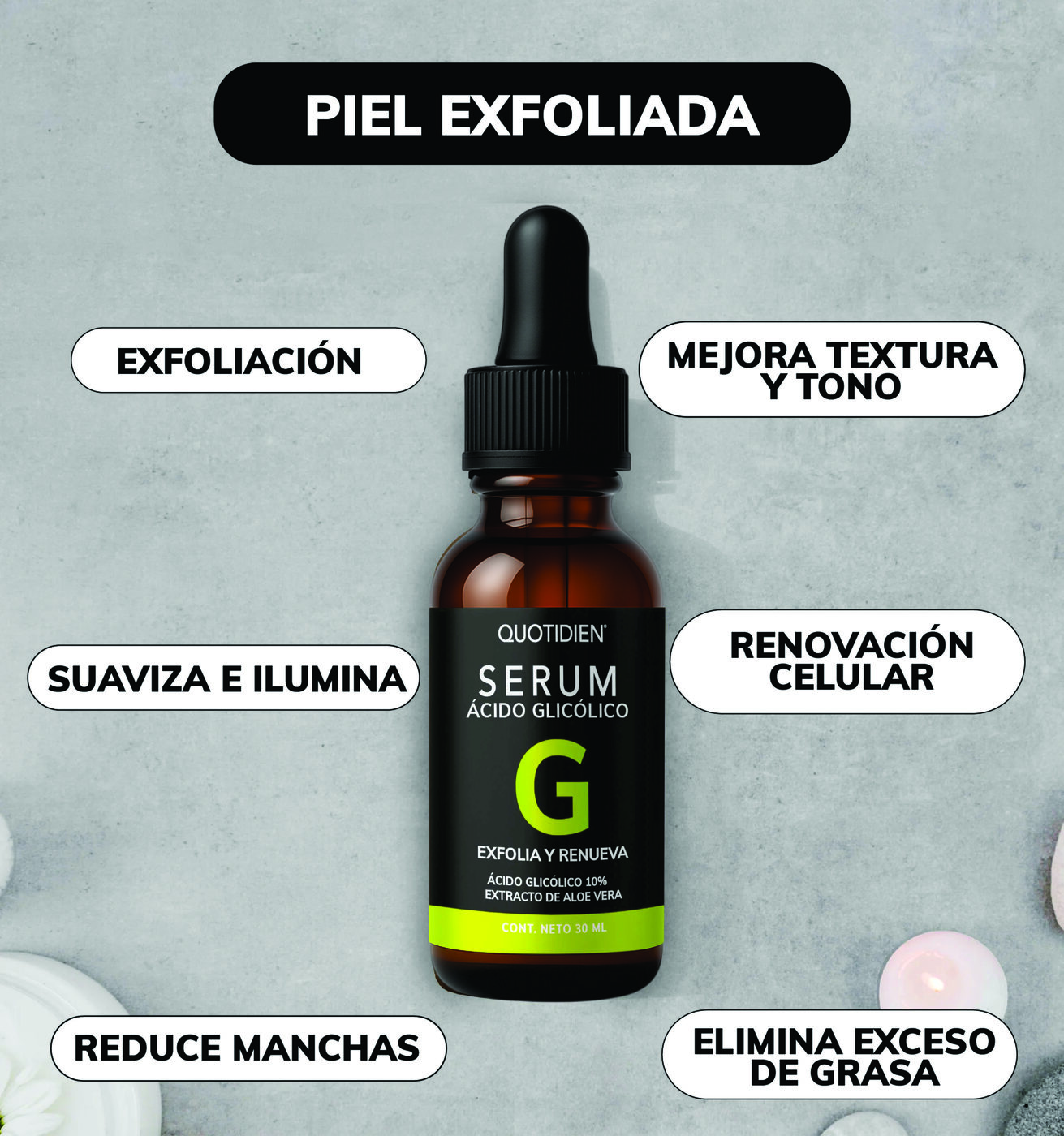 QUOTIDIEN  SERUM ACIDO GLICOLICO 30ML