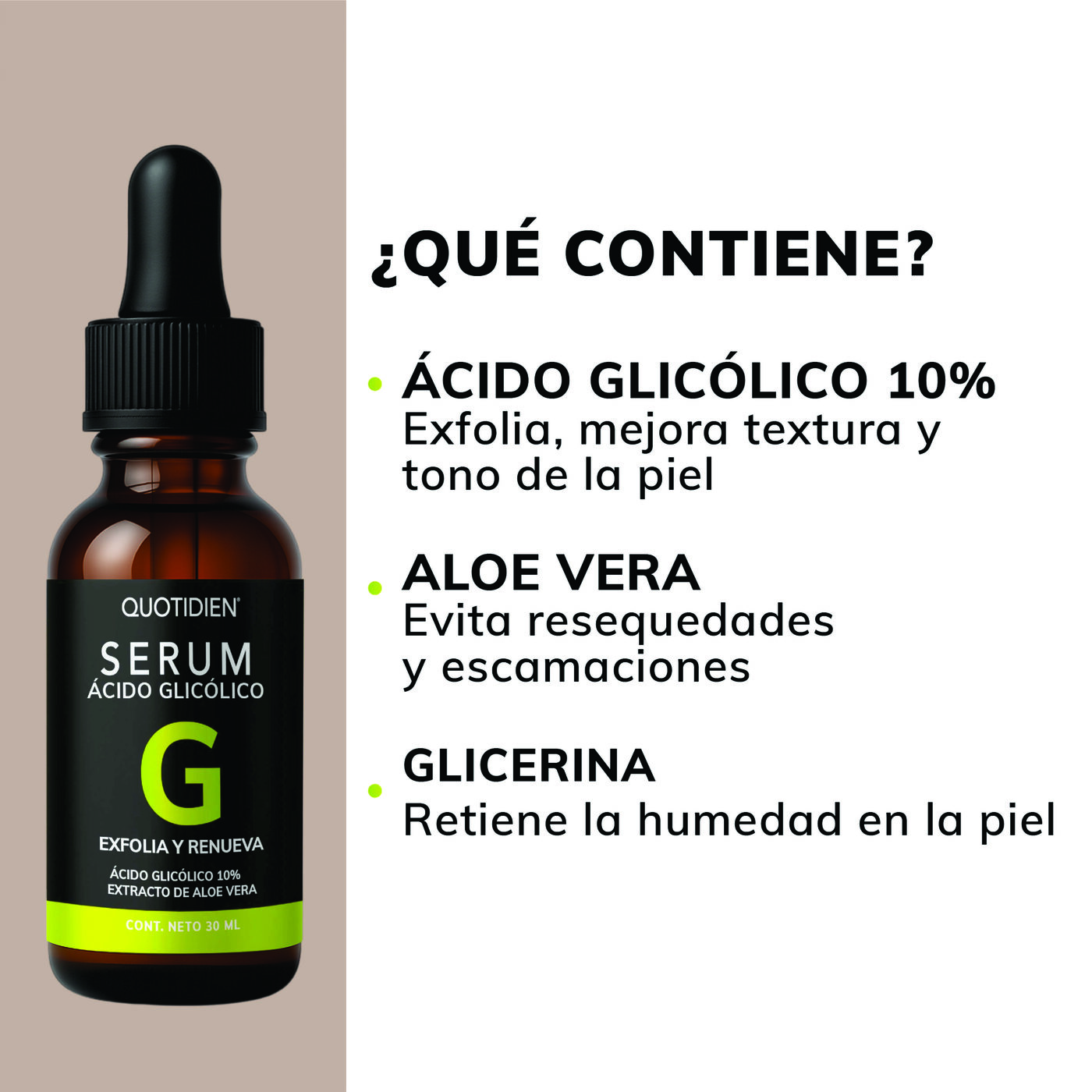 QUOTIDIEN  SERUM ACIDO GLICOLICO 30ML