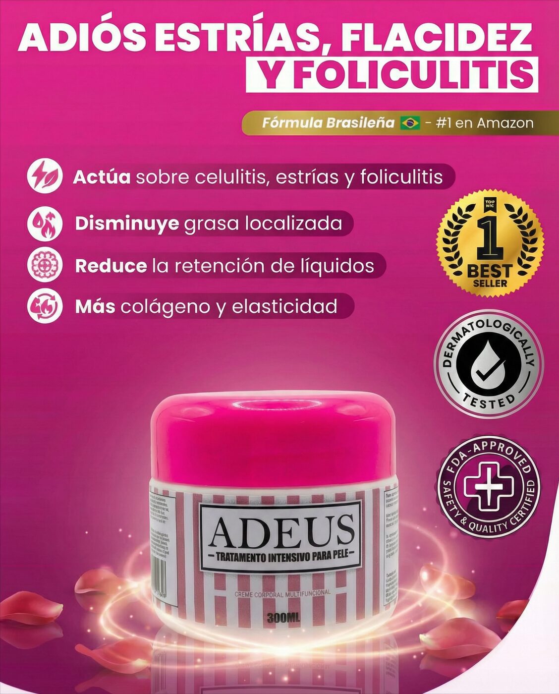 ADEUS TAPA FUCSIA ALTA 300ML