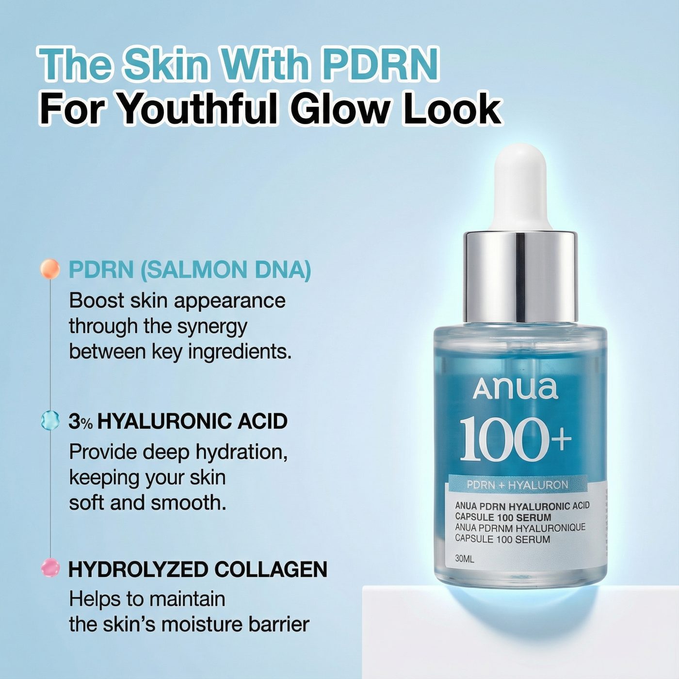 ANUA PDRN HYALURONIC ACID 100 SERUM 30ML